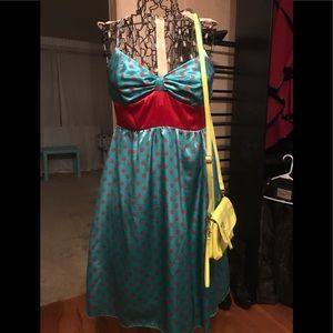 Vintage Silky Poka Dot Dress